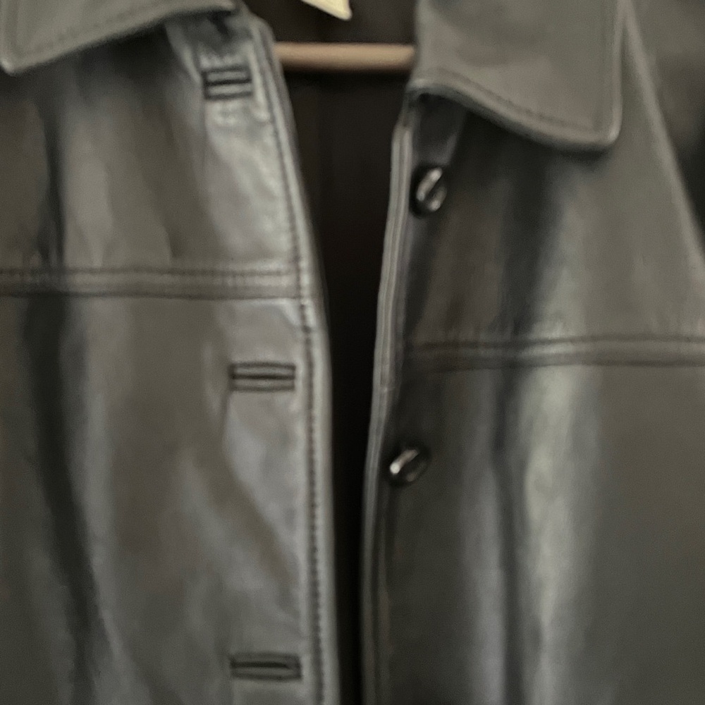 J. Crew Black Leather Jacket M - Picture 2 of 11